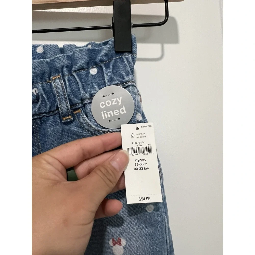 babyGap | Disney Minnie Mouse Just Like Mom Fleece-Lined Jeans -‎ Size 2 Years